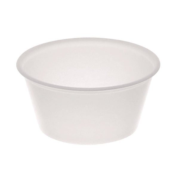 Pactiv Evergreen Plastic Portion Cup, 3.25 oz, Translucent, 3,000/Carton (PCTYS300A) Case of 3000