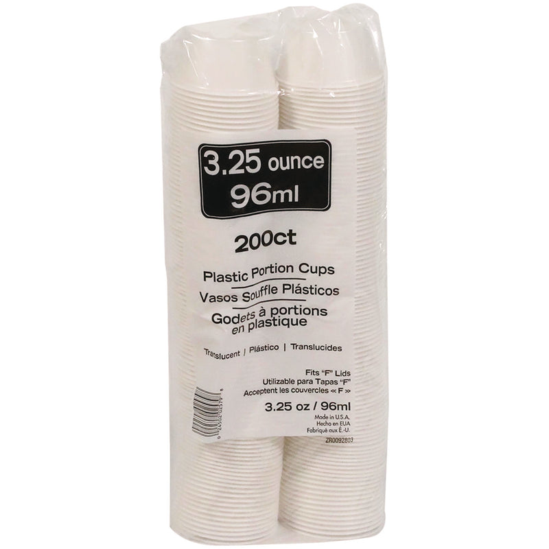 Pactiv Evergreen Plastic Portion Cup, 3.25 oz, Translucent, 3,000/Carton (PCTYS300A) Case of 3000
