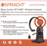 Spracht Blues Combo Monaural Headset, Over The Head, Black (SPTBC1039) Each