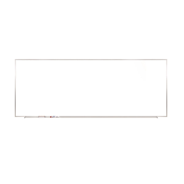 Ghent M1 Porcelain Magnetic Whiteboard, 87.91" x 48.5", White Surface, Satin Aluminum Frame (GHEM1474) Each