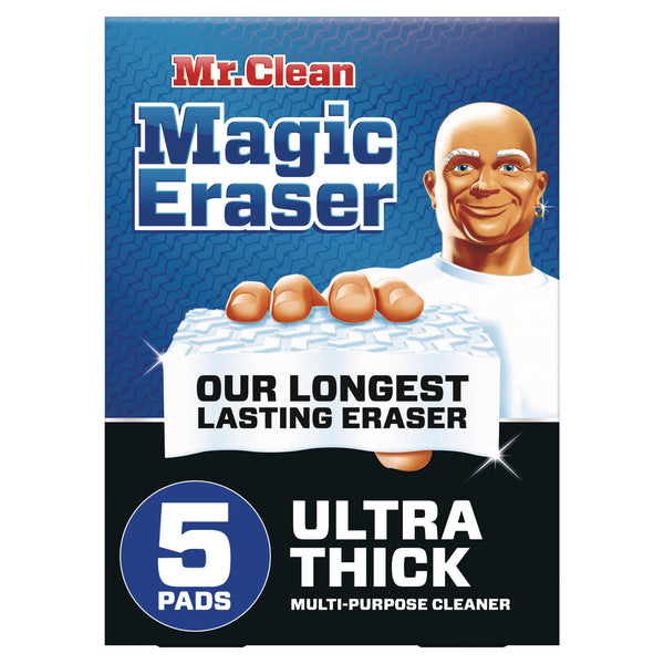 Mr. Clean® Magic Eraser, Ultra-Thick, 4.6" x 2.3", 1.2" Thick, White, 5/Pack, 2 Packs/Carton (PGC12413) Case of 10