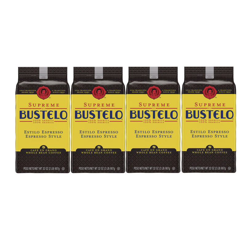 Folgers® Cafe Bustelo Whole Bean Coffee, Espresso, 32 oz Bag, 4/Carton (FOL21892) Case of 4