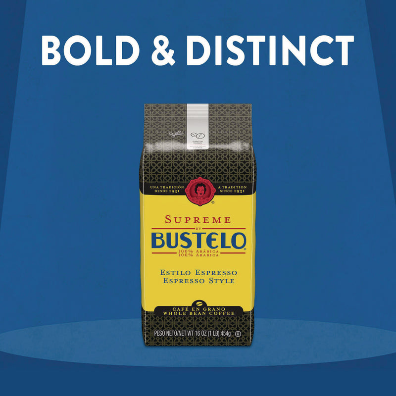 Folgers® Cafe Bustelo Whole Bean Coffee, Espresso, 32 oz Bag, 4/Carton (FOL21892) Case of 4