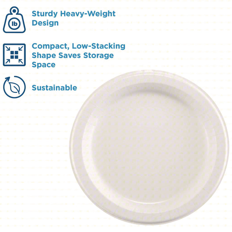 Dixie® Ultra® Heavy-Weight Paper Plates, 10" dia, White, 125/Pack, 4 Packs/Carton (DXESXP10W) Case of 4
