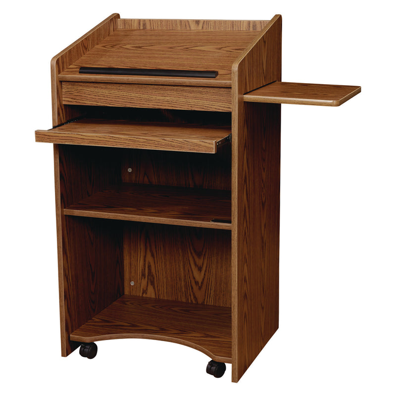 Oklahoma Sound® Aristocrat Non-Sound Lectern, 25 x 20 x 46, Oak (NPS600MO) Each