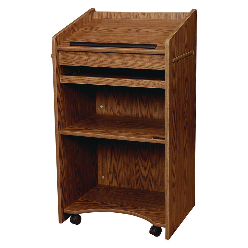 Oklahoma Sound® Aristocrat Non-Sound Lectern, 25 x 20 x 46, Oak (NPS600MO) Each