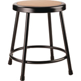 NPS® 6200 Series Heavy Duty Steel Stool, Backless, Supports Up to 500 lb, 18" Seat Height, Brown Seat, Black Base (NPS621810) Each