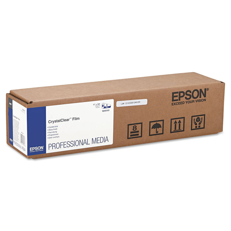 Epson® CrystalClear Film, 17" x 100 ft, Glossy Clear (EPSS045151)