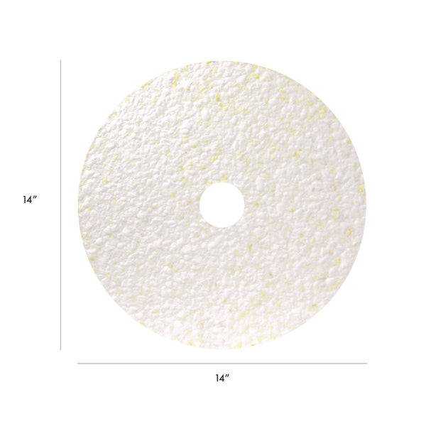 Americo® Toro Floor Pad, 14" Diameter, White/Brown/Yellow, 2/Carton (AM7405614) Case of 2