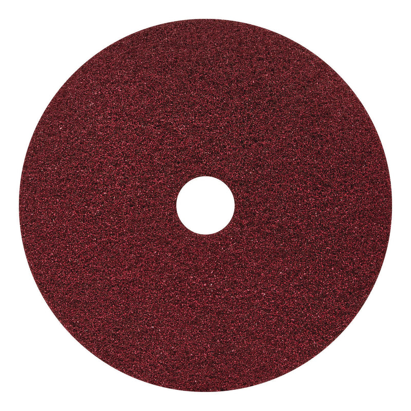 Americo® Black Diamond 400 Heavy-Duty Cleaning Pad, 20" Diameter, 400 Grit, Black/Red, 2/Carton (AM7442120) Case of 2