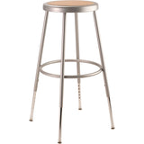 NPS® 6202 Series Height Adjustable Heavy Duty Steel Stool, Backless, Supports 500 lb, 25" to 33" Seat Height, Brown Seat/Gray Base (NPS6224H) Each