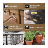DYMO® D1 Standard Labels, 0.38" x 23 ft, Black Print on White Tape (DYM1761554) Each