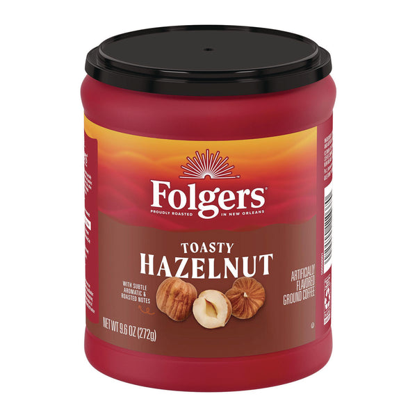 Folgers® Coffee, Toasty Hazelnut, 9.6 oz Can (FOLSMU11037) Each