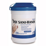 Sani Professional® PDI Sani-Hands Instant Hand Sanitizing Wipes, 7.5 x 6, Unscented, White, 220/Canister, 6 Canisters/Carton (PDINPKP15984) Case of 1320