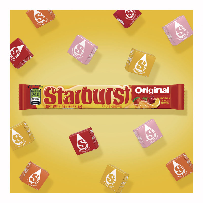 Starburst® Original Fruit Chews, Cherry; Lemon; Orange; Strawberry, 12 Pieces/Pack, 36 Packs/Box (SBRMMM01151) Box of 36
