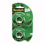 Scotch® Magic Tape in Handheld Dispenser, 1" Core, 0.75" x 50 ft, Clear, 2/Pack (MMM70005148088) Pack of 2