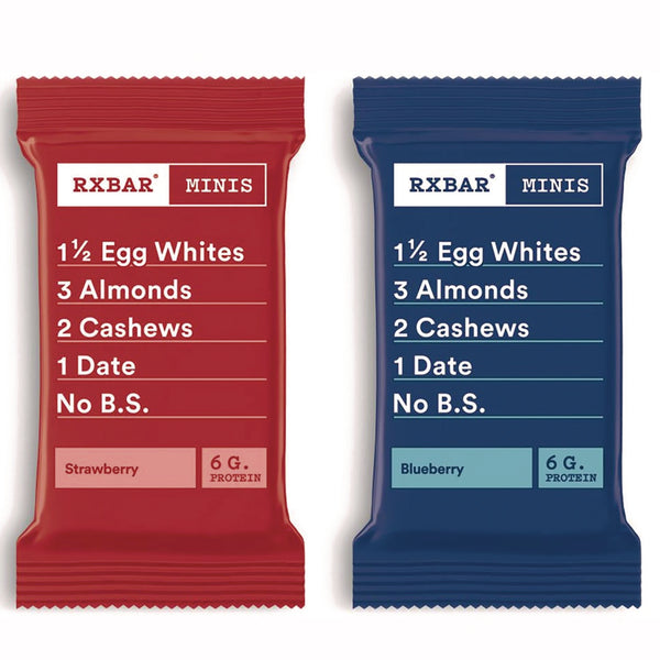 RXBAR® Minis Protein Bars Variety Pack, Blueberry/Strawberry, 0.9 oz Bar, 8/Box (RXBKEE00737) Box of 8