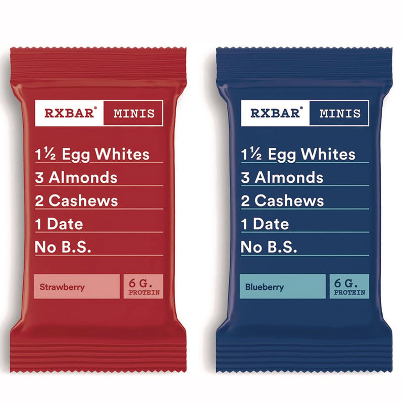RXBAR® Minis Protein Bars Variety Pack, Blueberry/Strawberry, 0.9 oz Bar, 8/Box (RXBKEE00737) Box of 8