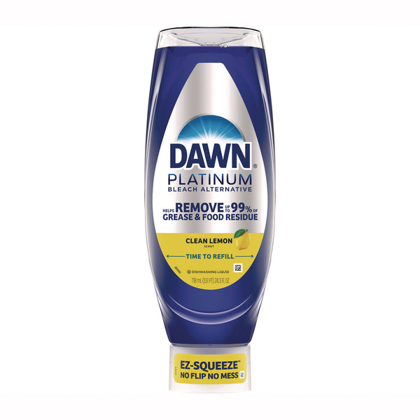 Dawn® Platinum Liquid Dish Detergent, Clean Lemon Scent, 24.3 oz EZ-Squeeze Bottle (PGC11819) Each