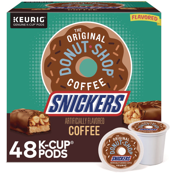 The Original Donut Shop® SNICKERS Flavored Coffee K-Cups, 48/Box (GMT5000373541) Box of 48