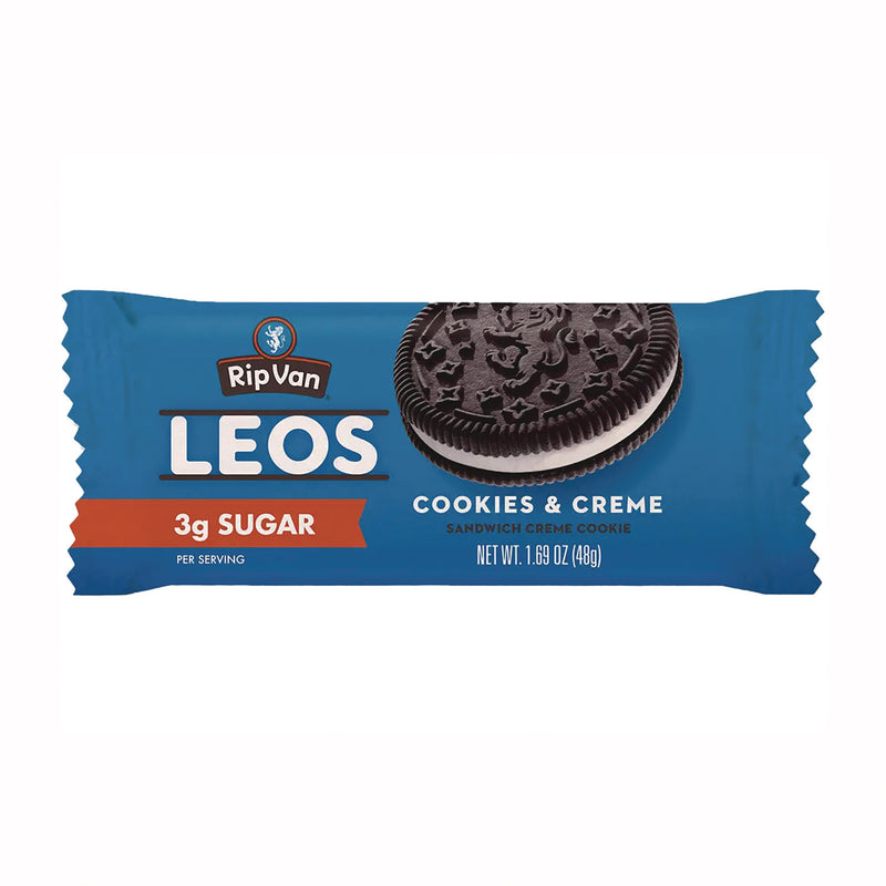 Rip Van® Leos Cookies and Cream Sandwich Cookies, 2 Cookies/Pack, 10 Packs/Box (RIPRVW62000) Box of 20
