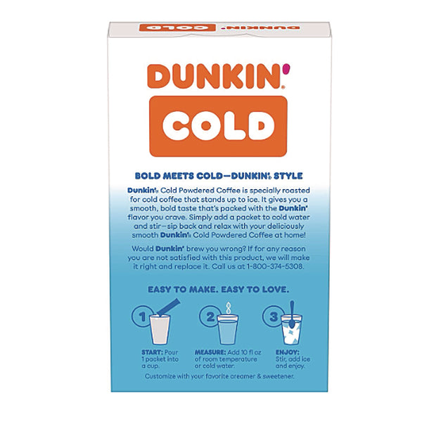 Dunkin'® Cold Powdered Coffee, 1.02 oz Packet, 6/Box (GMTSMU01632) Box of 6