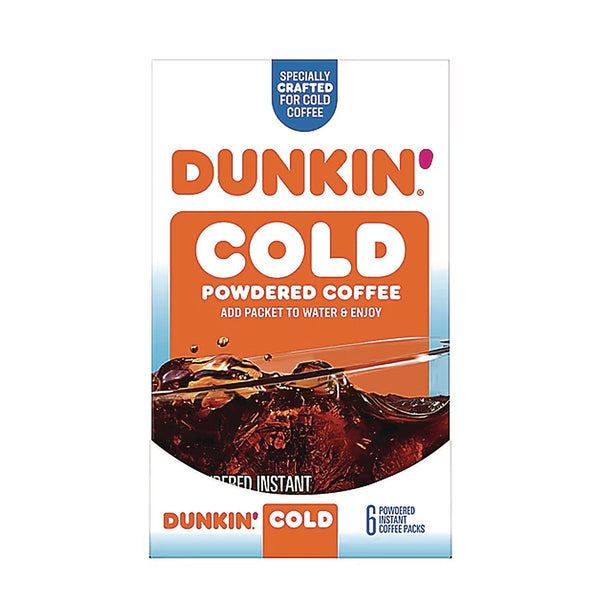 Dunkin'® Cold Powdered Coffee, 1.02 oz Packet, 6/Box (GMTSMU01632) Box of 6