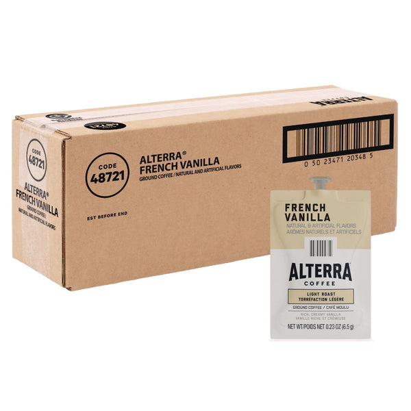 FLAVIA® Alterra French Vanilla Coffee Freshpack, 0.23 oz Pouch, 40/Carton (LAV48721) Case of 40