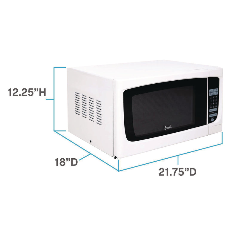Avanti 1.4 Cubic Foot Capacity Microwave Oven, 1000 Watts (AVAMO1450TW) Each