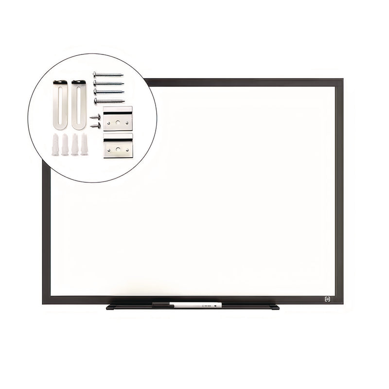 TRU RED™ Melamine Dry Erase Board, 24" x 18", White Surface, Black Aluminum Frame (TUDTR59362) Each