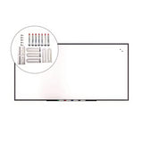 TRU RED™ Magnetic Steel Dry Erase Board, 48" x 96", White Surface, Black Aluminum Frame (TUDTR61183) Each