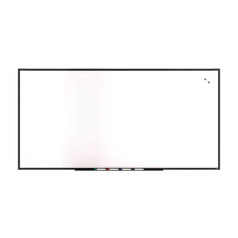 TRU RED™ Magnetic Steel Dry Erase Board, 48" x 96", White Surface, Black Aluminum Frame (TUDTR61183) Each