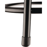 NPS® 6400 Series Fixed Height Heavy Duty Vinyl Padded Steel Stool, Backless, Supports 500 lb, 18" Seat Height, Black Seat/Base (NPS641810) Each