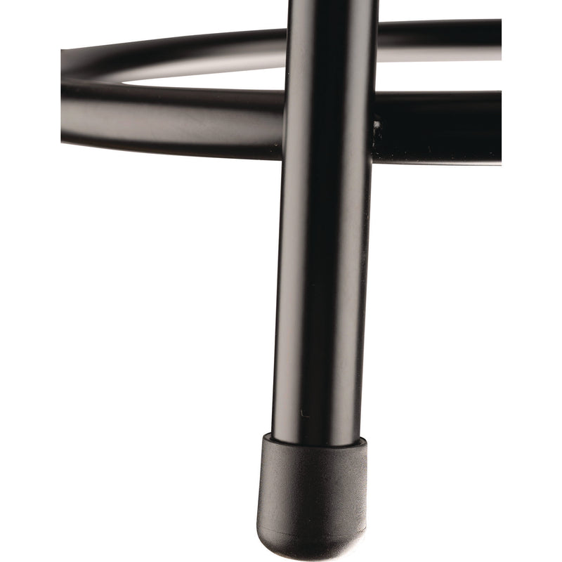 NPS® 6400 Series Fixed Height Heavy Duty Vinyl Padded Steel Stool, Backless, Supports 500 lb, 18" Seat Height, Black Seat/Base (NPS641810) Each