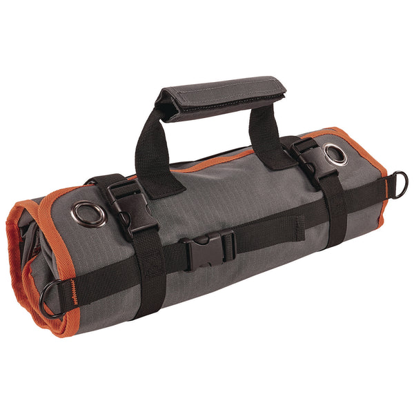 Ergodyne Arsenal 5874 Roll Up Tool Bag with Zipper Pockets, 5 Zippered Pockets, 7 Tool Slots, 1 x 27 x 16, Polyester, Gray (EGO13777) Each