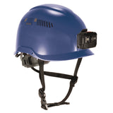 Skullerz 8977LED Class C Safety Helmet with LED Light and Adjustable Venting, 6-Point Ratchet Suspension, Blue (EGO60289) Each