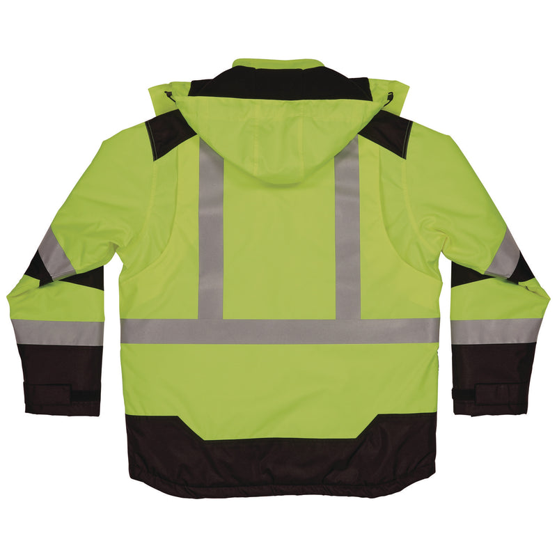 Ergodyne GloWear Class 3 Hi-Vis Winter Jacket with AmpliFIRE Heat Reflective Lining, Small, Lime (EGO25722) Each