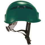 Skullerz 8977 Class C Safety Helmet with Adjustable Venting, 6-Point Ratchet Suspension, Green (EGO60267) Each