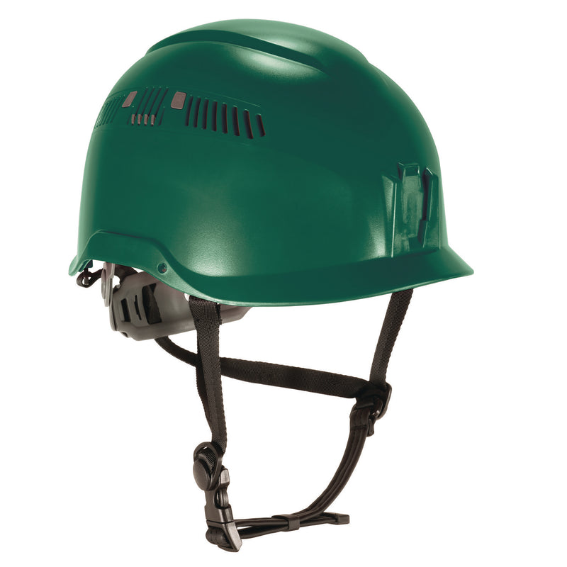 Skullerz 8977 Class C Safety Helmet with Adjustable Venting, 6-Point Ratchet Suspension, Green (EGO60267) Each