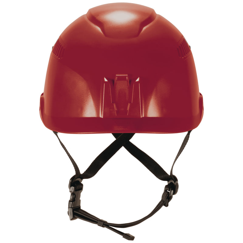 Skullerz 8977 Class C Safety Helmet with Adjustable Venting, 6-Point Ratchet Suspension, Red (EGO60268) Each