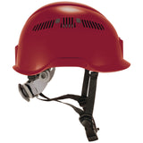 Skullerz 8977 Class C Safety Helmet with Adjustable Venting, 6-Point Ratchet Suspension, Red (EGO60268) Each