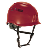 Skullerz 8977 Class C Safety Helmet with Adjustable Venting, 6-Point Ratchet Suspension, Red (EGO60268) Each