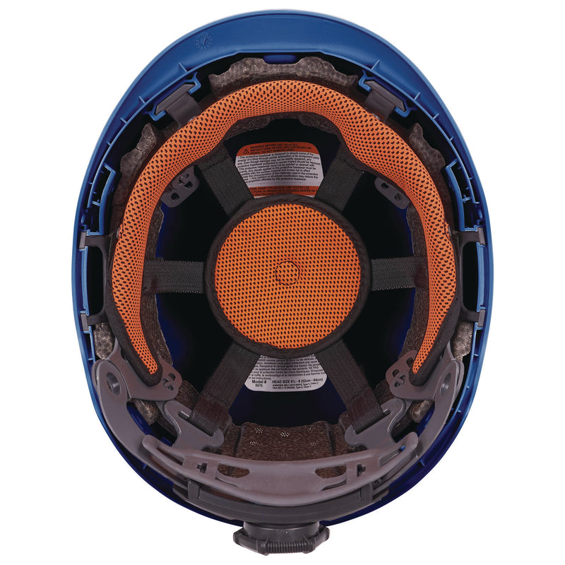 ergodyne® Skullerz 8976LED Class E Safety Helmet with LED Light, 6-Point Ratchet Suspension, Blue (EGO60286) Each