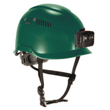 Skullerz 8977LED Class C Safety Helmet with LED Light and Adjustable Venting, 6-Point Ratchet Suspension, Green (EGO60287) Each