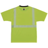 GloWear 8280BK Class 2 Performance T-Shirt with Black Bottom, X-Small, Lime (EGO22531) Each