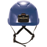 Skullerz 8977LED Class C Safety Helmet with LED Light and Adjustable Venting, 6-Point Ratchet Suspension, Blue (EGO60289) Each