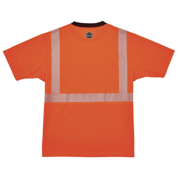 GloWear 8280BK Class 2 Performance T-Shirt with Black Bottom, Large Long, Orange (EGO22614) Each