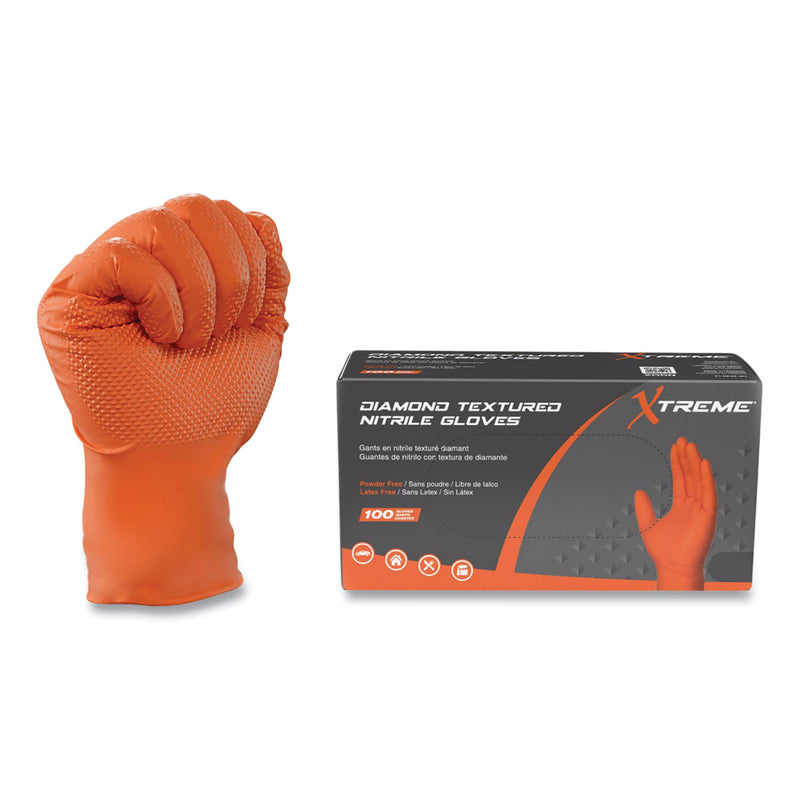 DT Nitrile Disposable Gloves, Orange, Medium, 1,000/Carton (AXCXODN44100) Case of 1000