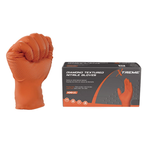 DT Nitrile Disposable Gloves, Orange, X-Large, 1,000/Carton (AXCXODN48100) Case of 1000