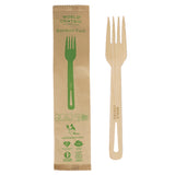 Bamboo Cutlery, Fork, Paper, Natural, 750/Carton (WORFOBBI) Case of 750